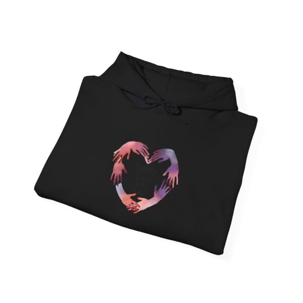 Heartfelt Unity Unisex Hoodie, Cozy Gift, Love Celebration, Friendship Apparel, Soft Layering Sweatshirt - Image 6